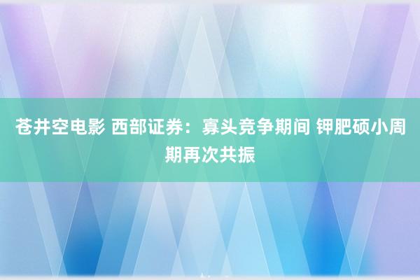 苍井空电影 西部证券：寡头竞争期间 钾肥硕小周期再次共振