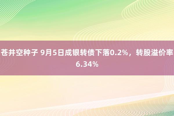 苍井空种子 9月5日成银转债下落0.2%，转股溢价率6.34%